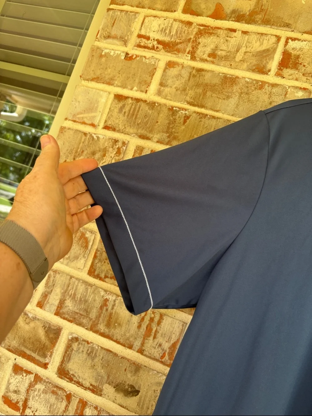 Adidas Navy Dri-wicking PoloShirt
